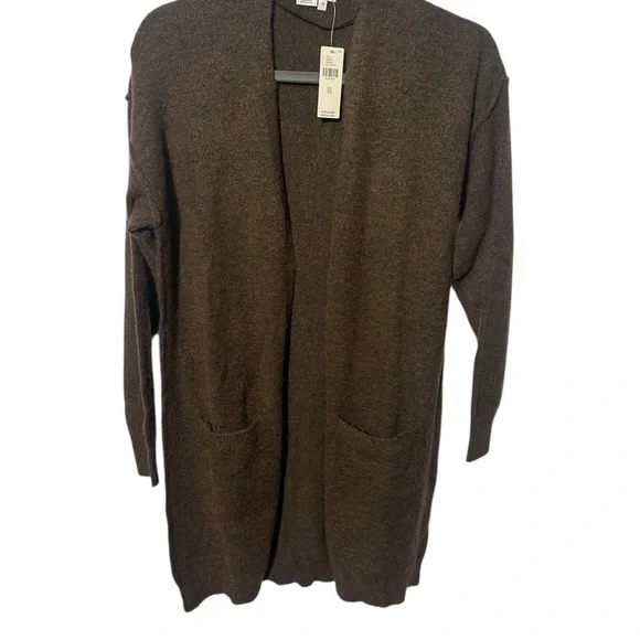 Anthropologie Chocolate Brown Open-Front Cardigan, very elegant . - Picture 6 of 11